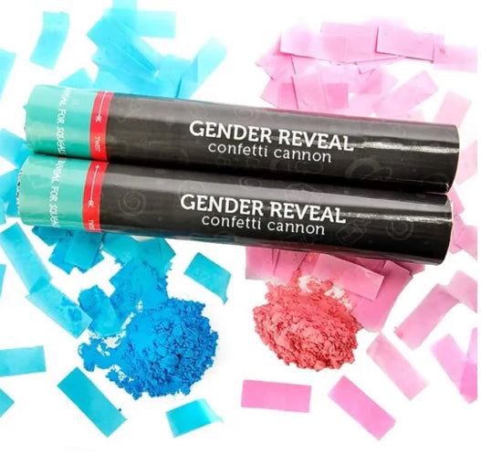 Gender Reveal 12” Powder/Confetti Cannon (Set of 2)