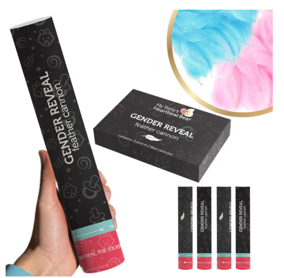 Gender Reveal 12” Feather Cannons (Set of 2)